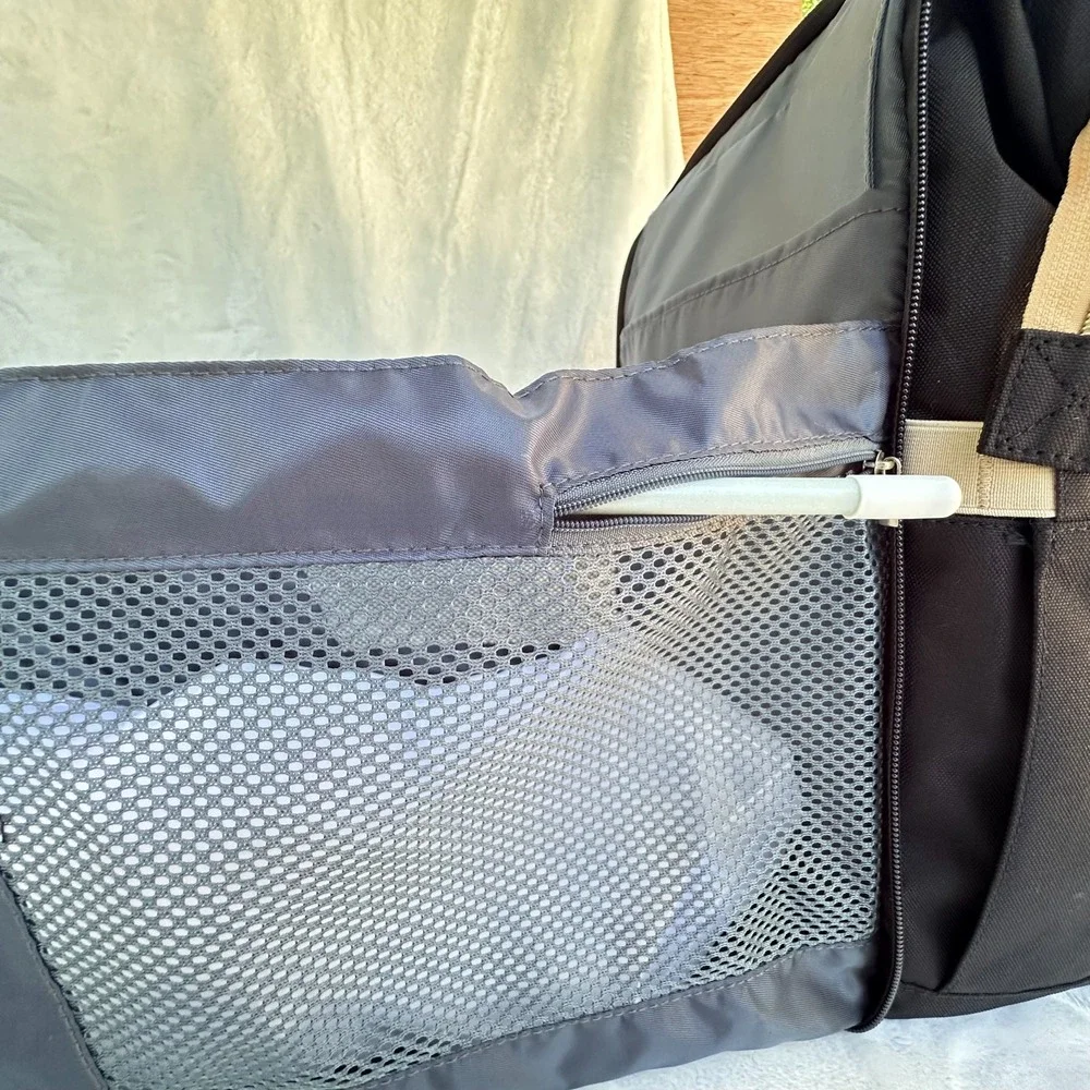 Diaper Bag Backpack Black Portable Bassinet Changing Station Insulated Pockets